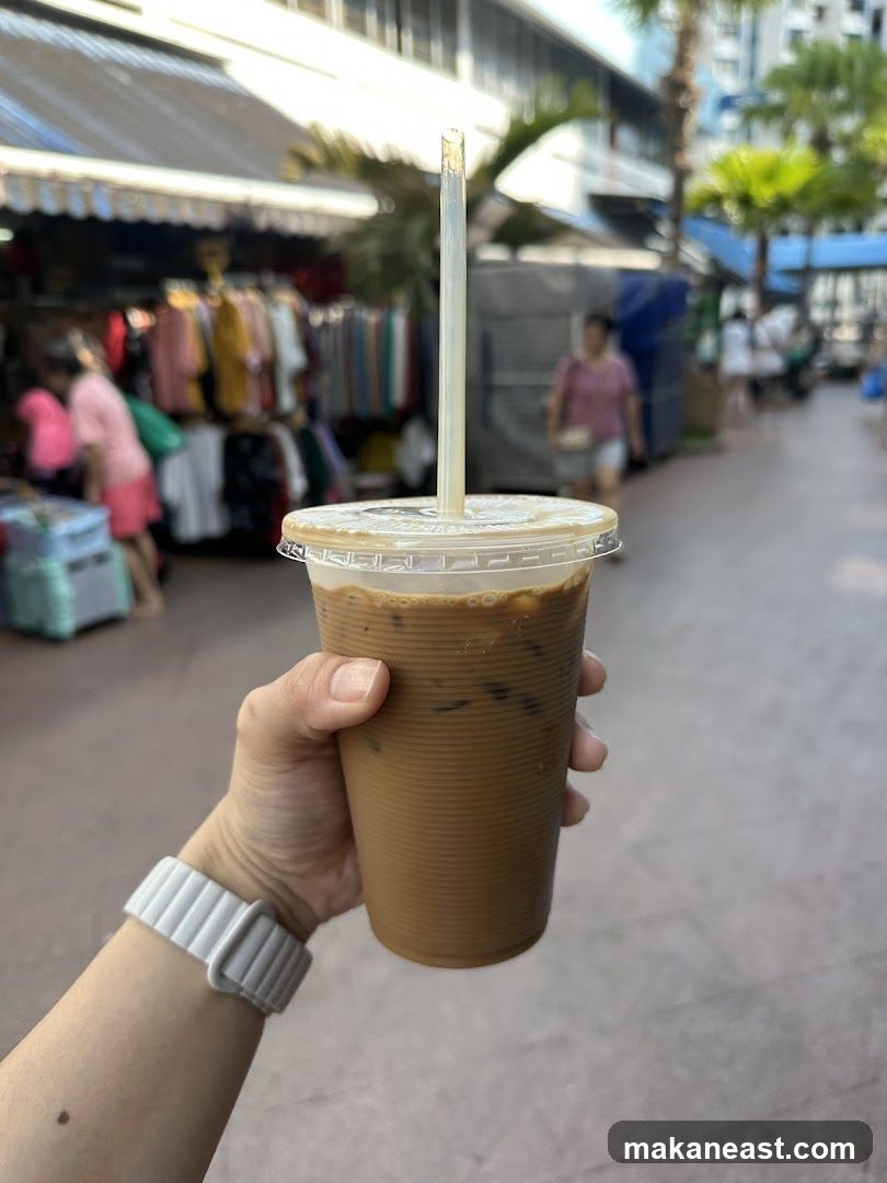 Iced Coffee in a Market