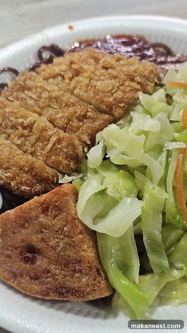 Fried Pork Cutlet with Cabbage and Spam