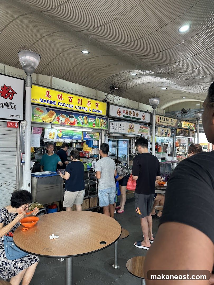 Food Stall with Customers