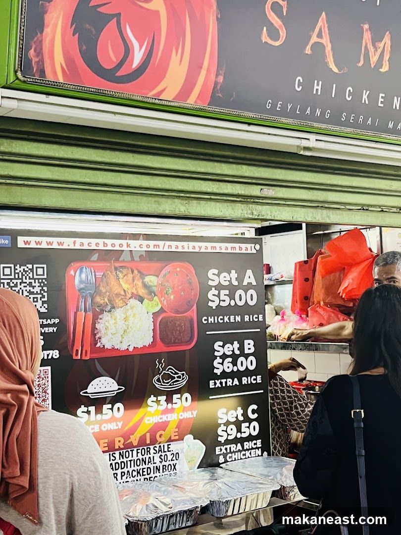 Nasi Ayam Sambal Menu