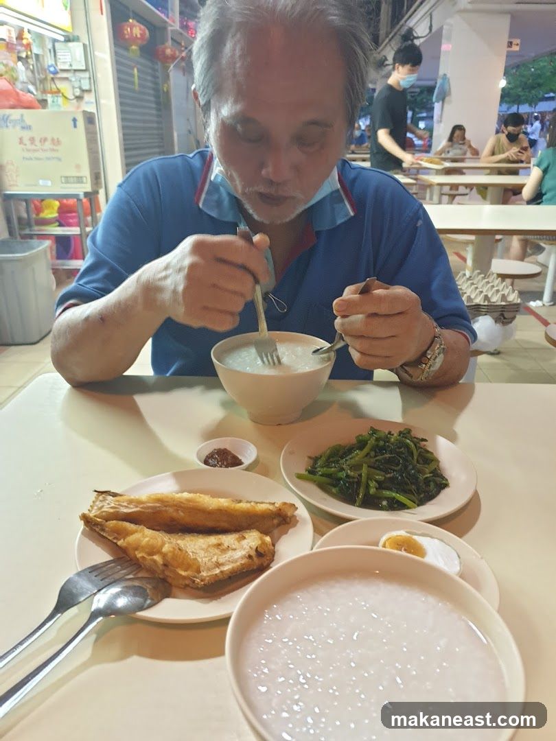 Man Eating Congee