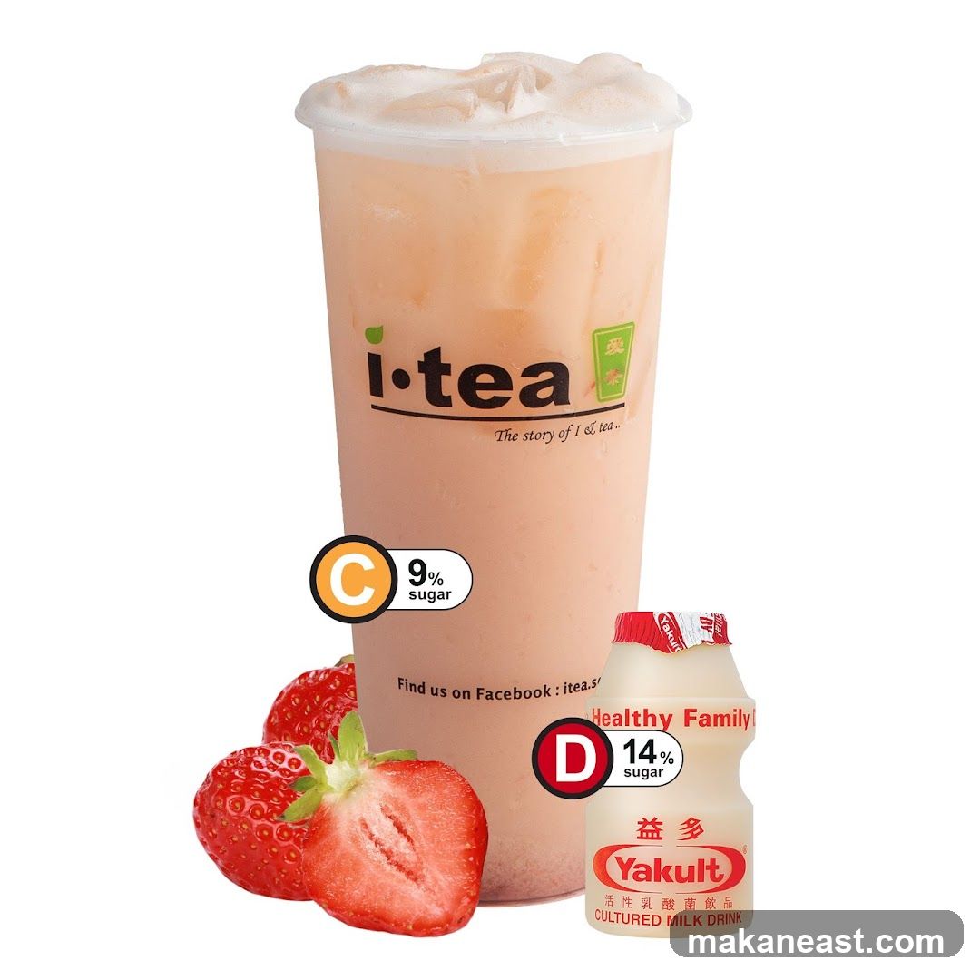 I-tea Strawberry Drink with Yakult