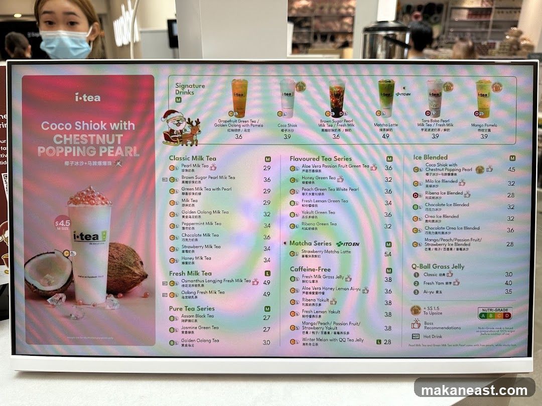 i-tea Menu