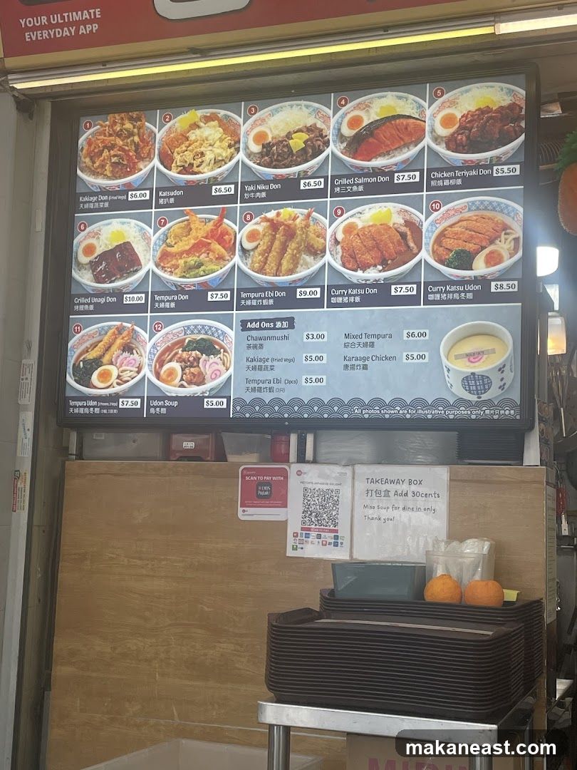 Japanese Food Menu