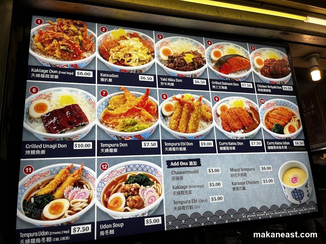 Japanese Food Menu
