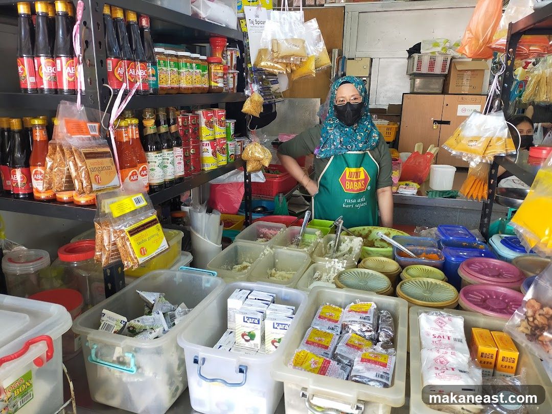 Market Stall with Spices and Sauces