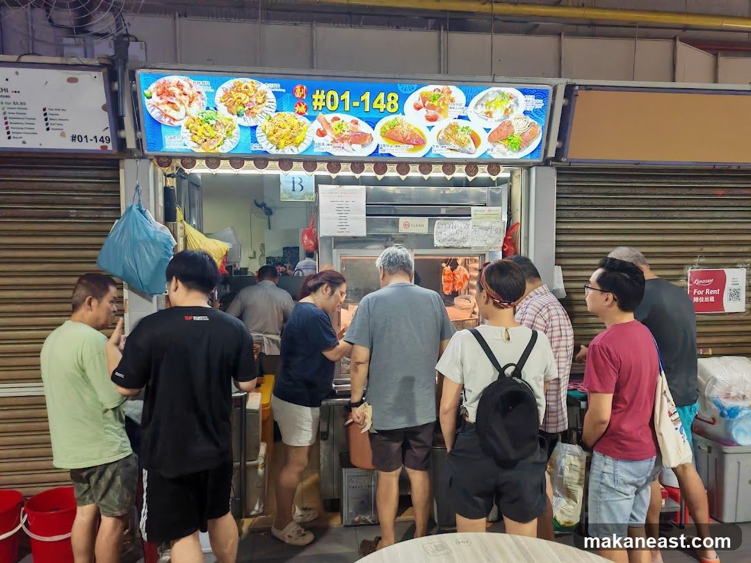 Food Stall with Customers