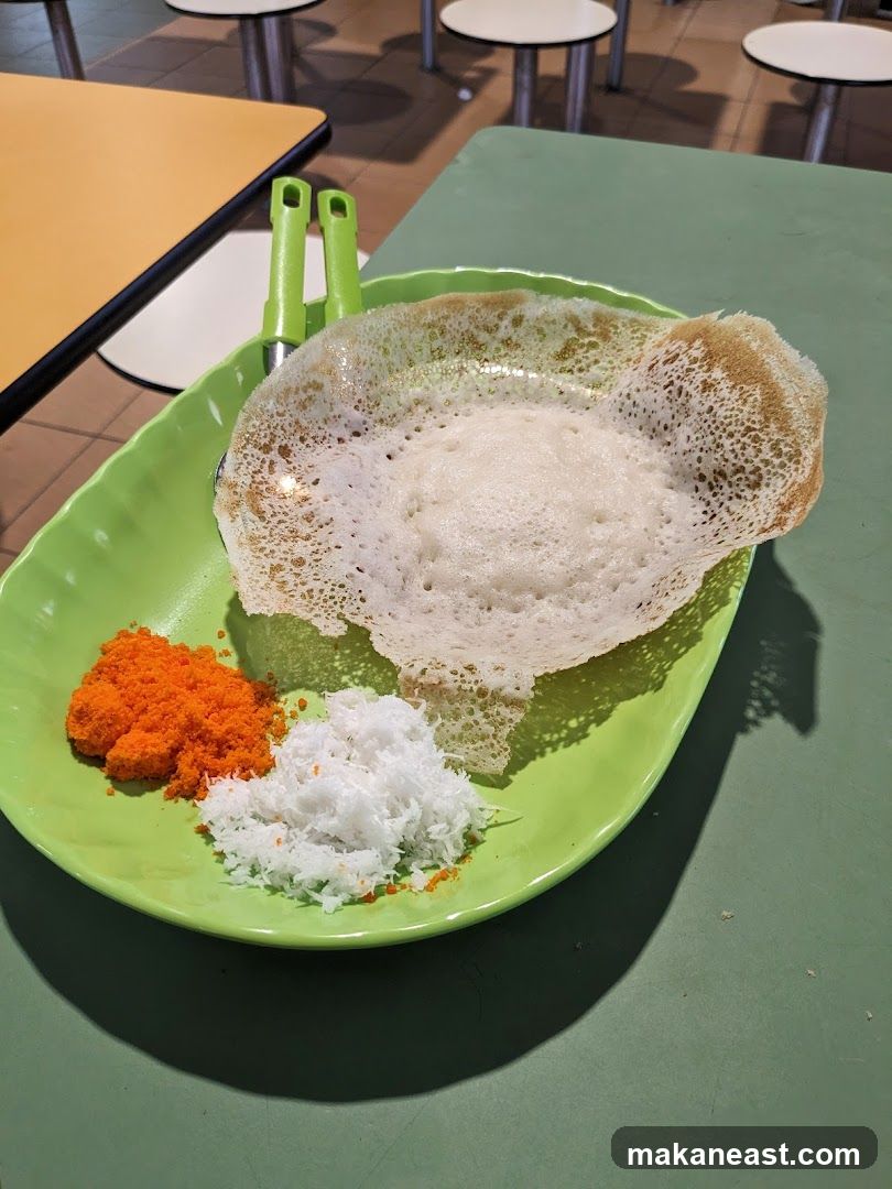 Appam with Coconut and Sugar