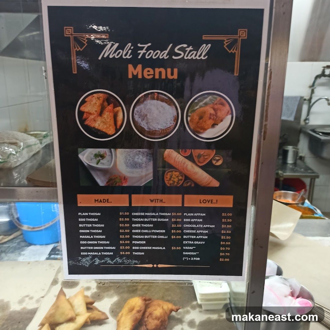 Moli Food Stall Menu