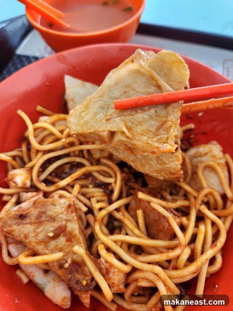 Noodles with Fried Tofu Skin