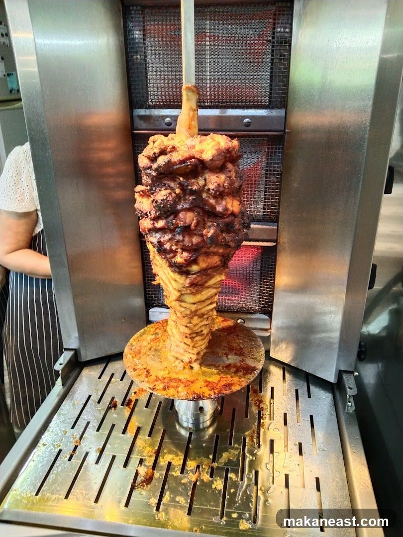 Shawarma Meat on Vertical Rotisserie