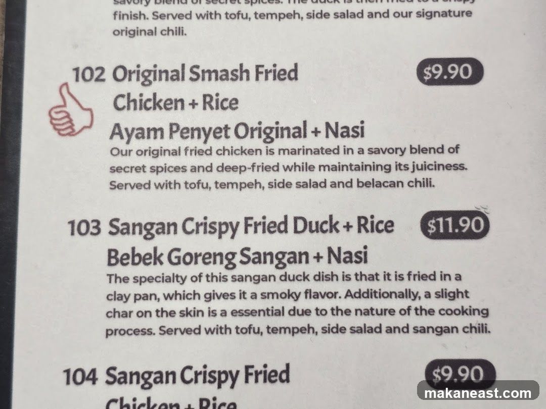 Menu Items