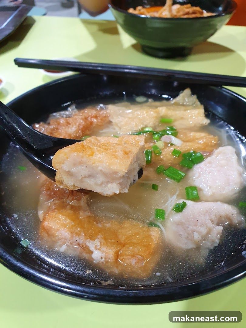 Noodle Soup with Fish Balls and Fried Tofu