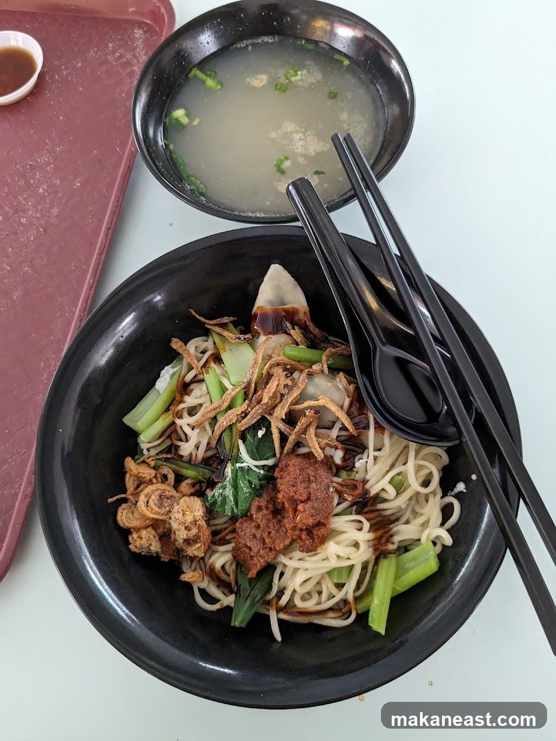 Noodles with Soup and Condiments