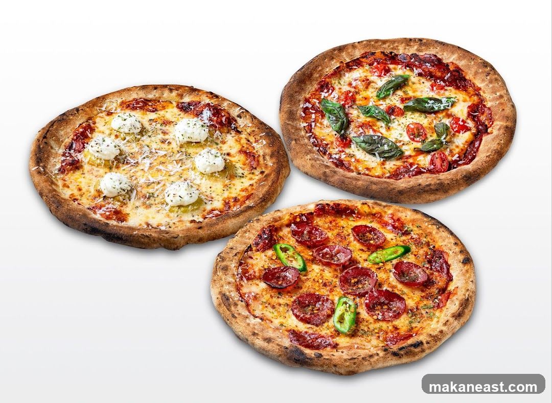 Three Pizzas