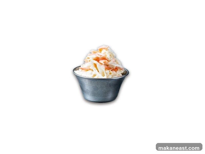 Coleslaw in a Metal Cup