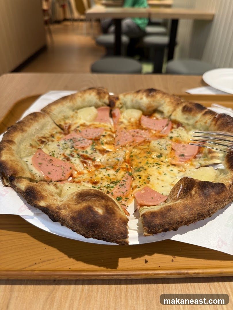 Pizza with Ham and Pineapple