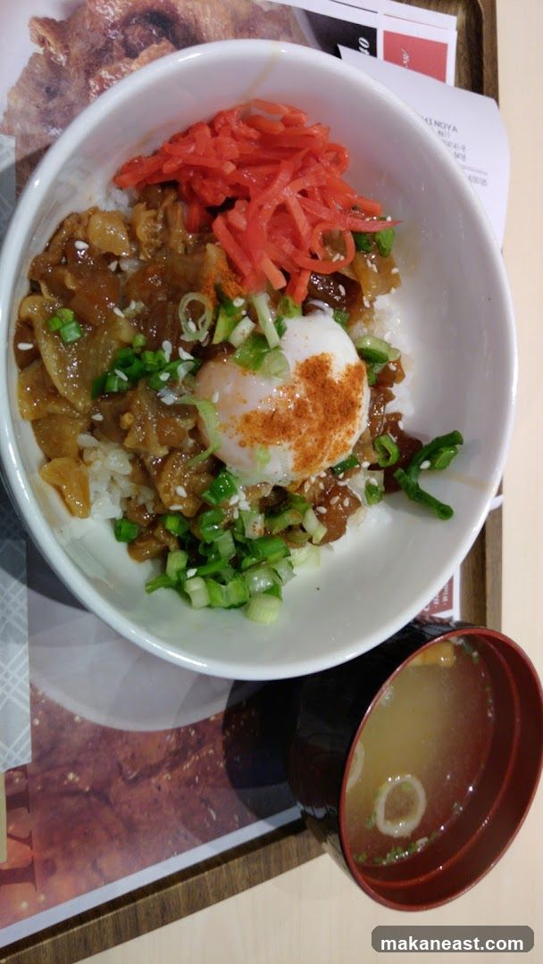 Japanese Rice Bowl with Egg and Soup