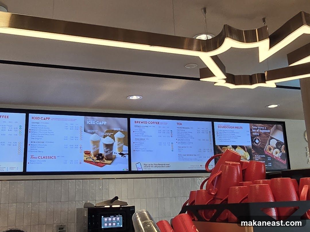 Tim Hortons Menu