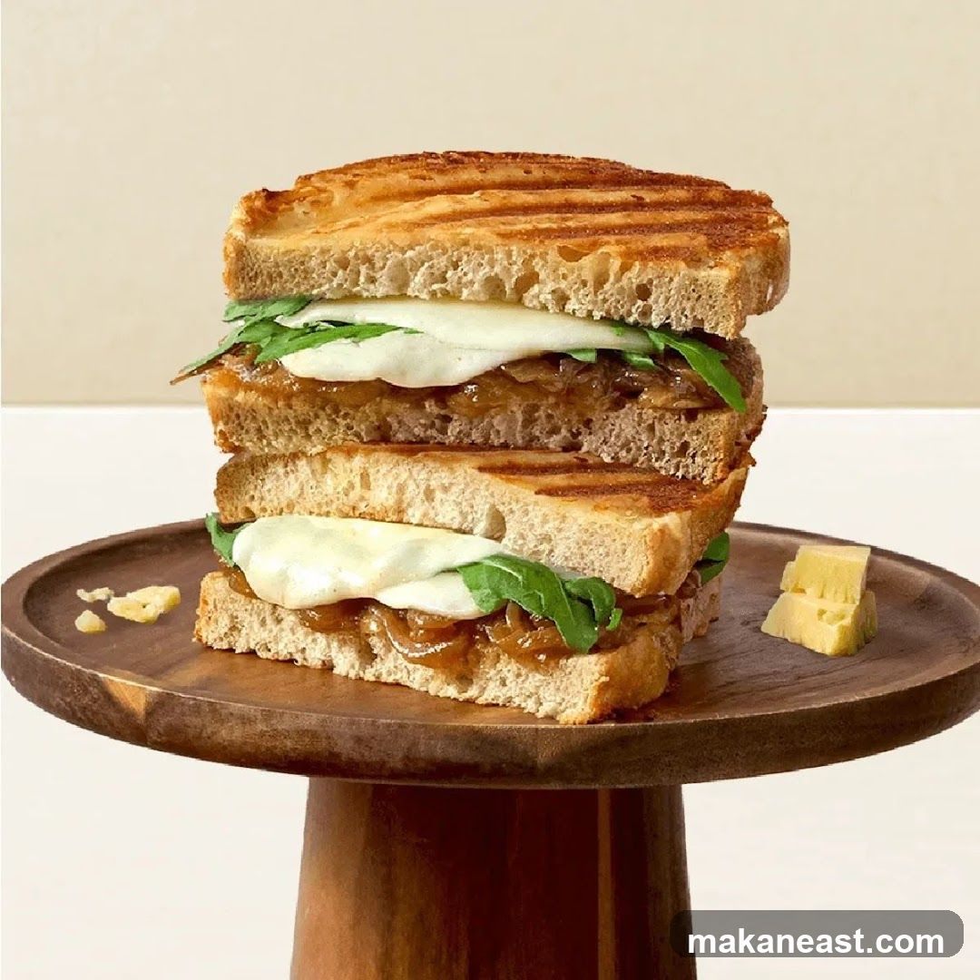 Caramelized Onion and Mozzarella Sandwich