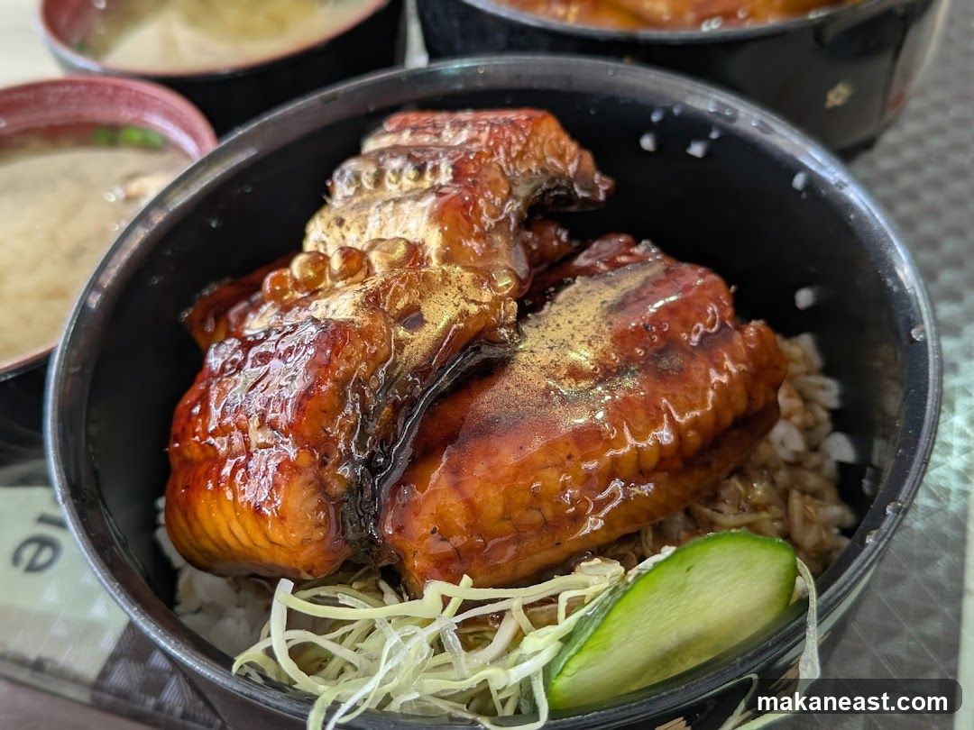 Unagi Donburi with Miso Soup