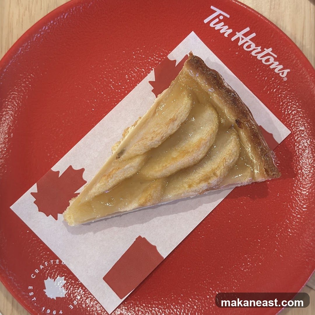 Apple Tart Slice on Tim Hortons Plate