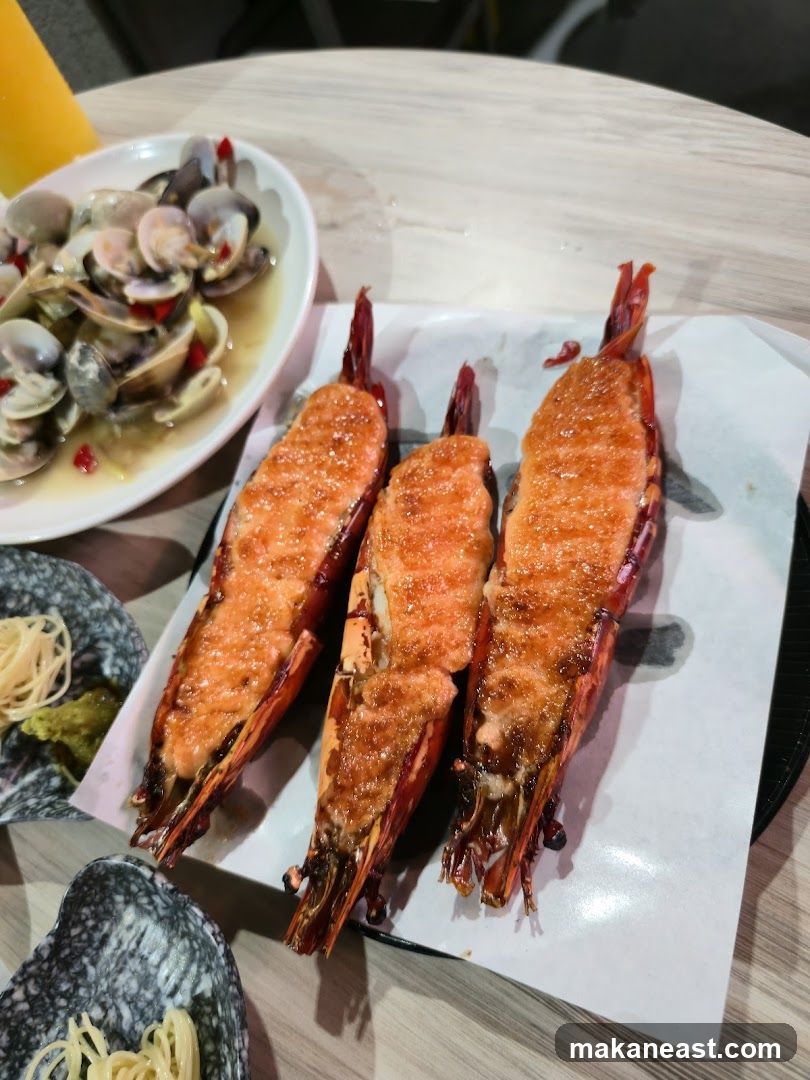 Grilled Prawns and Clams