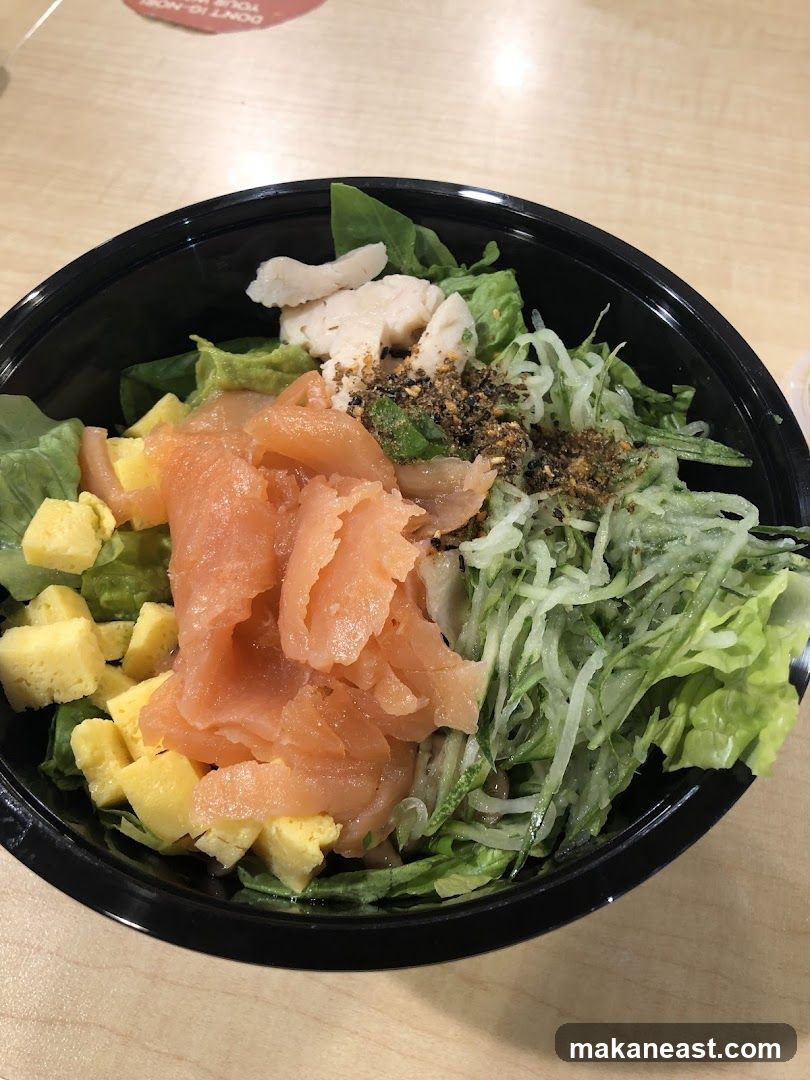 Salmon and Chicken Salad Bowl