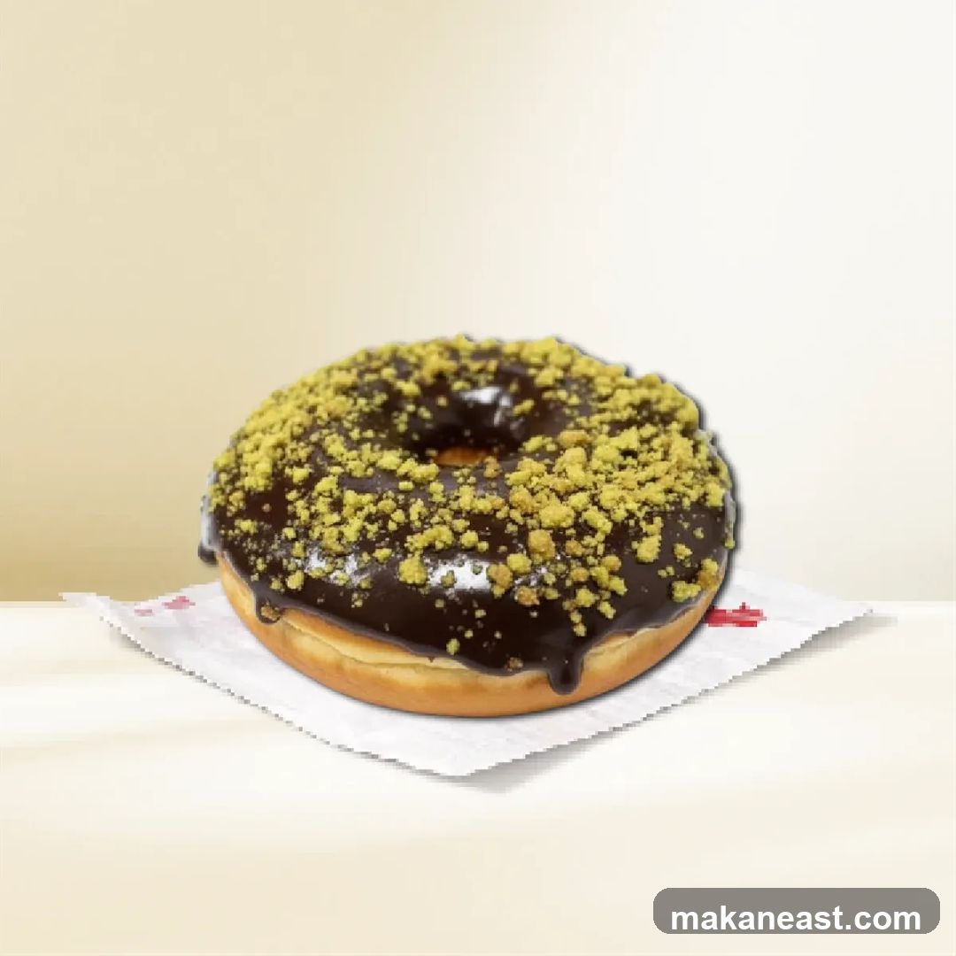 Chocolate Donut with Pistachio Crumble