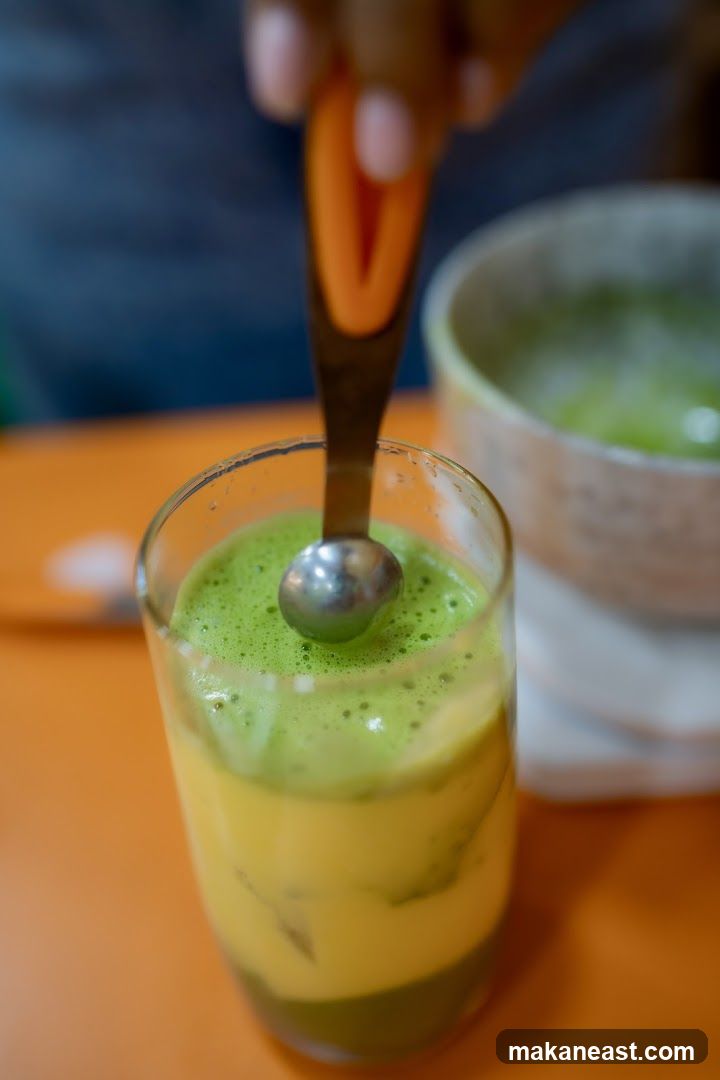 Layered Matcha Drink