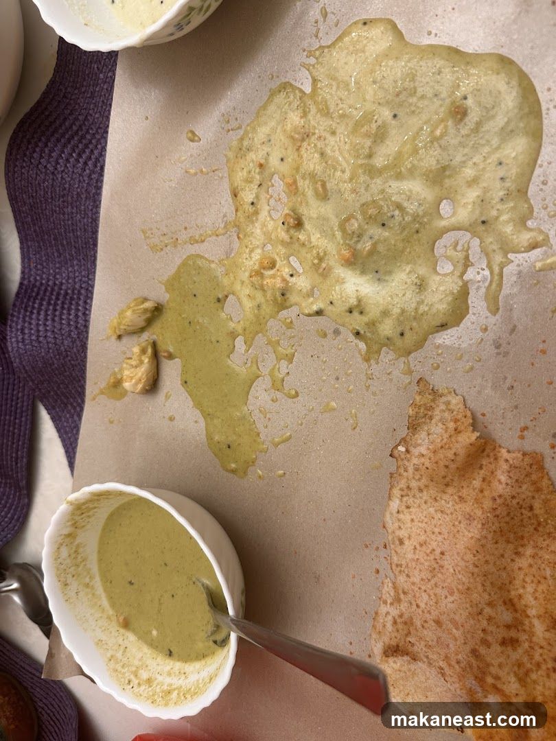 Dosa with Chutney