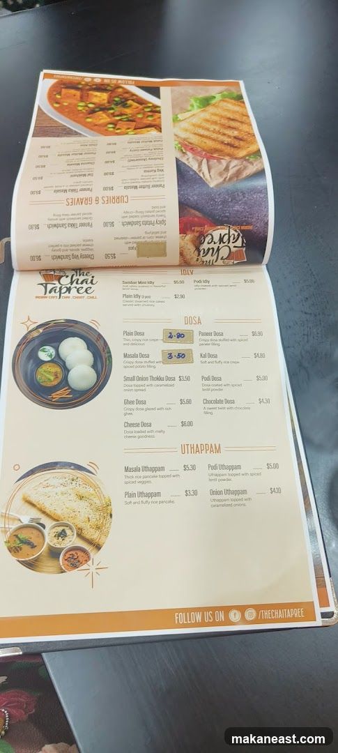 The Chai Tapree Menu