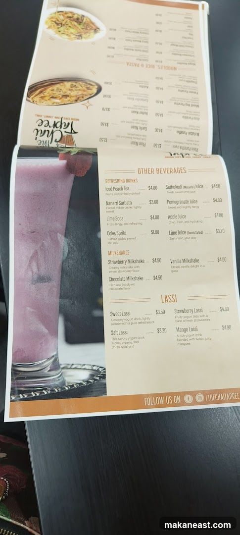 The Chai Tapree Menu