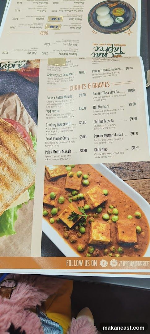 The Chai Tapree Menu