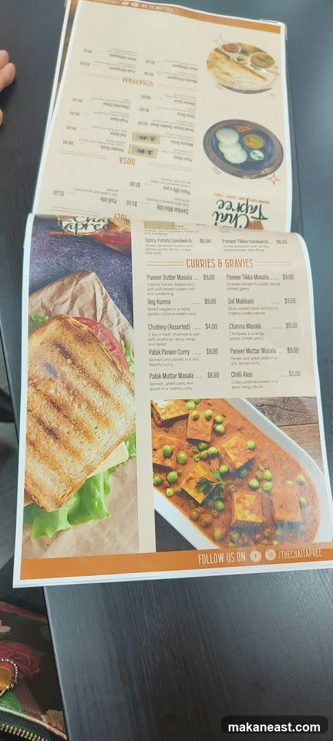 Chai Tapree Menu