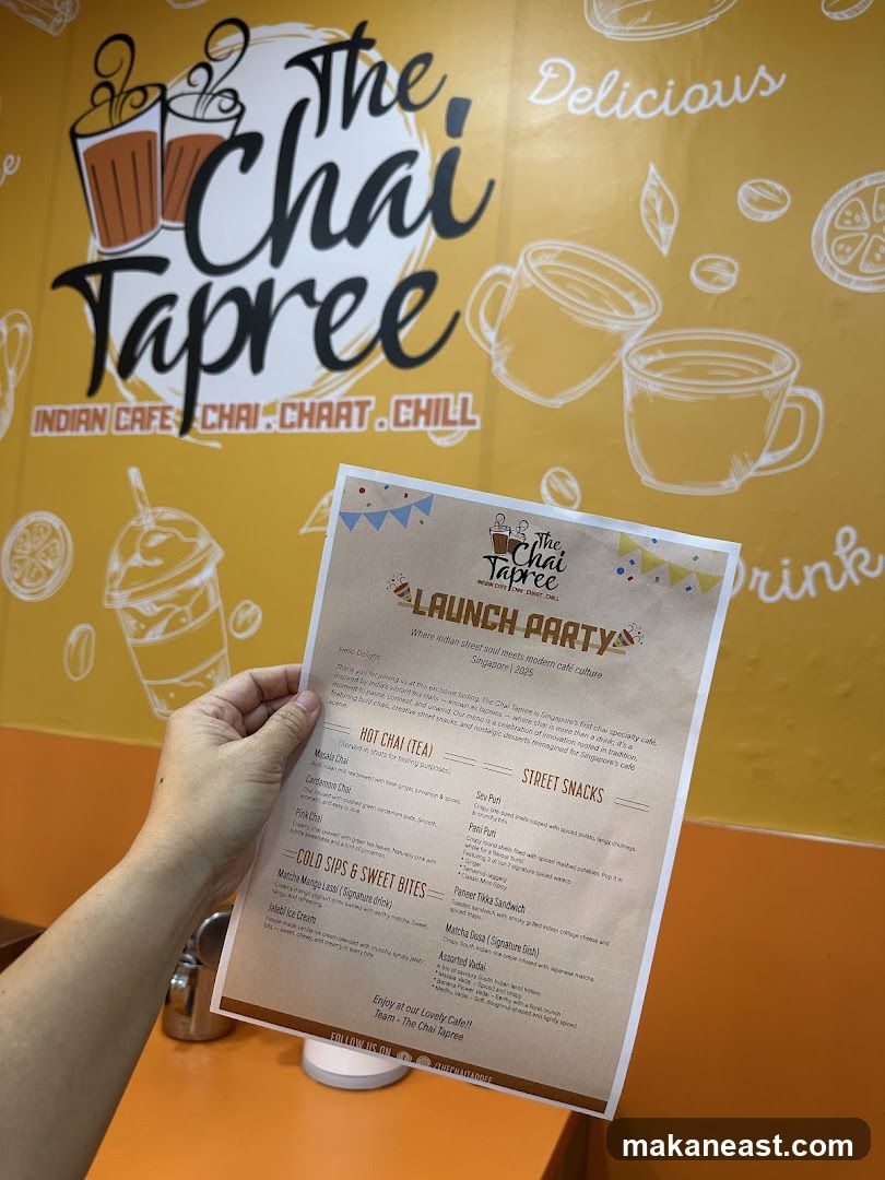The Chai Tapree Launch Party Menu