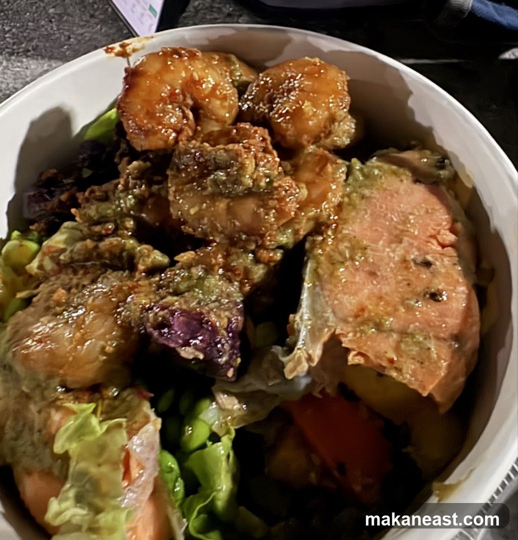 Salmon and Shrimp Bowl