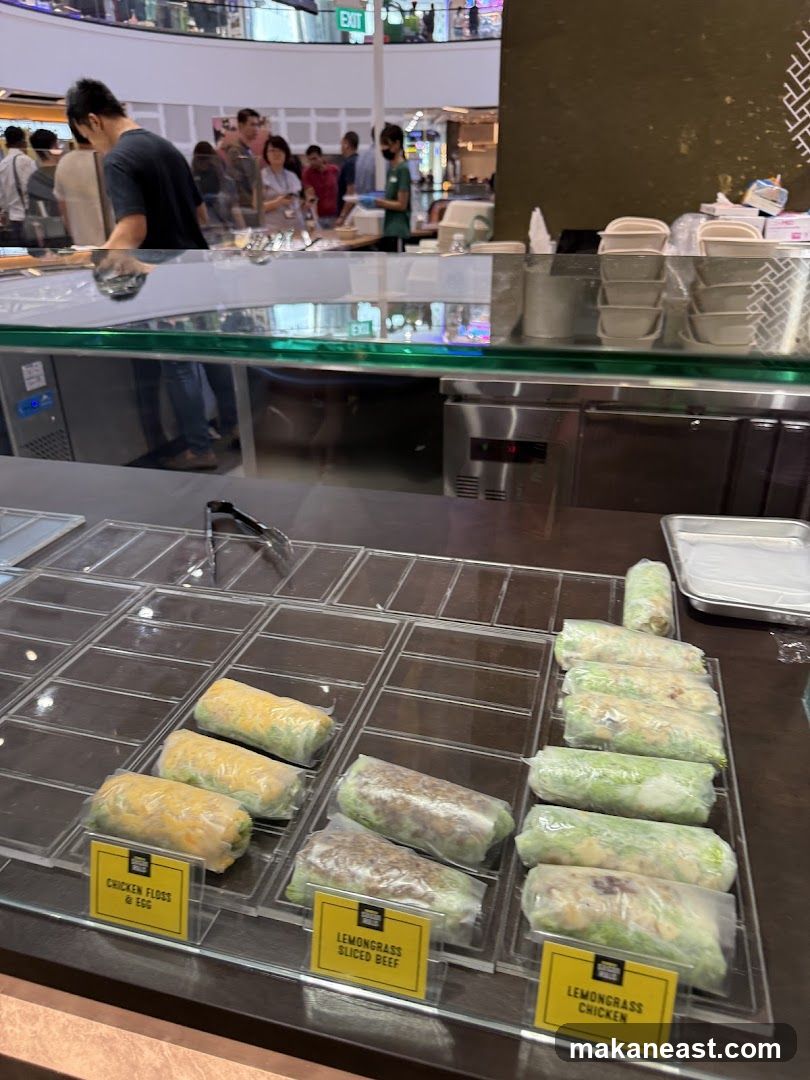 Fresh Spring Rolls Display