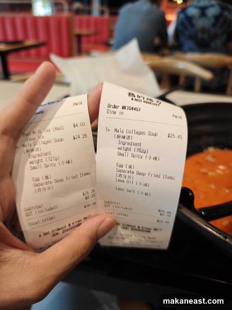 Receipts from A Hot Hideout