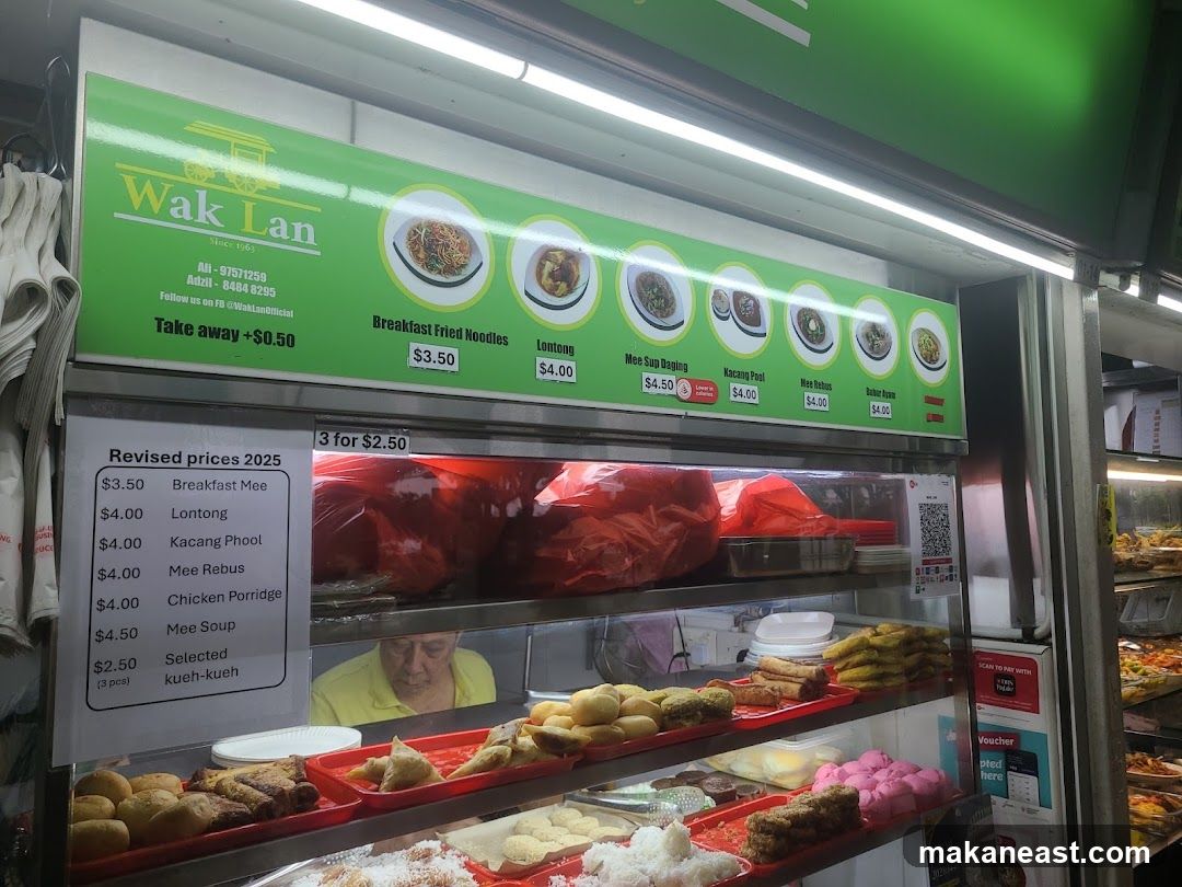 Wak Lan Food Stall Menu