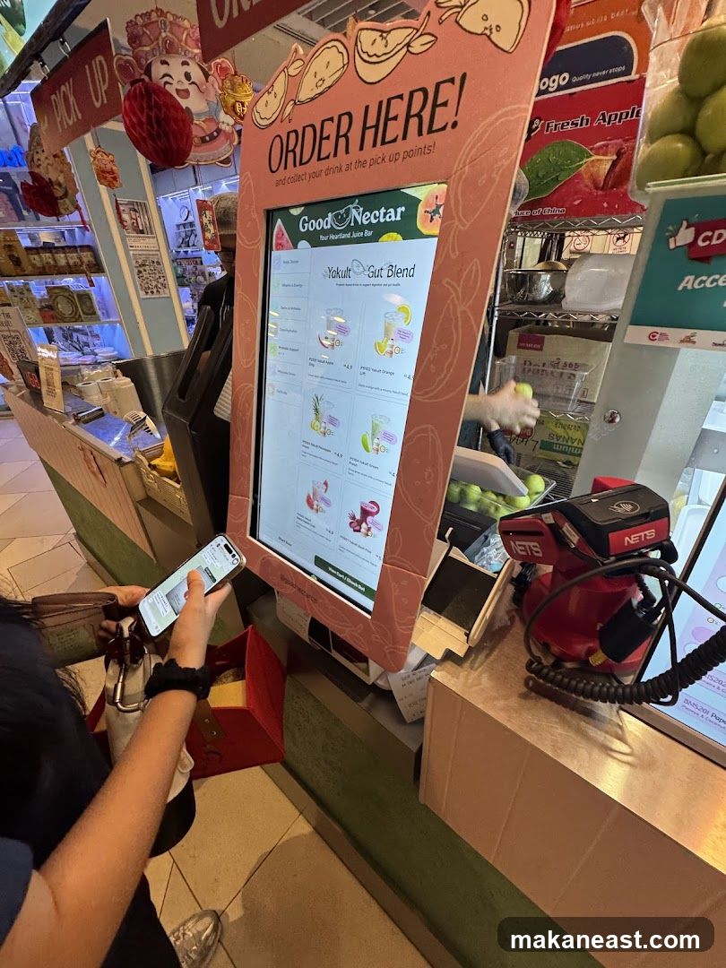Juice Bar Order Screen