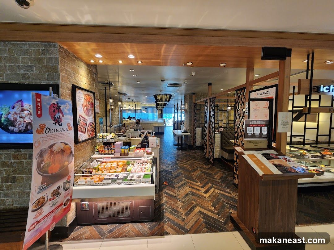 Restaurant Interior with Display Cases