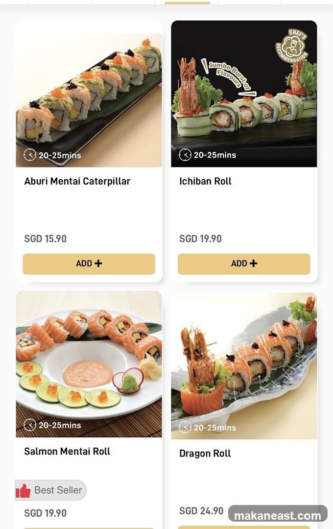 Sushi Menu