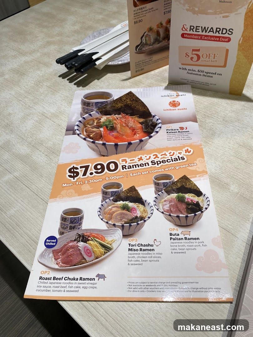 Ichiban Sushi Ramen Specials