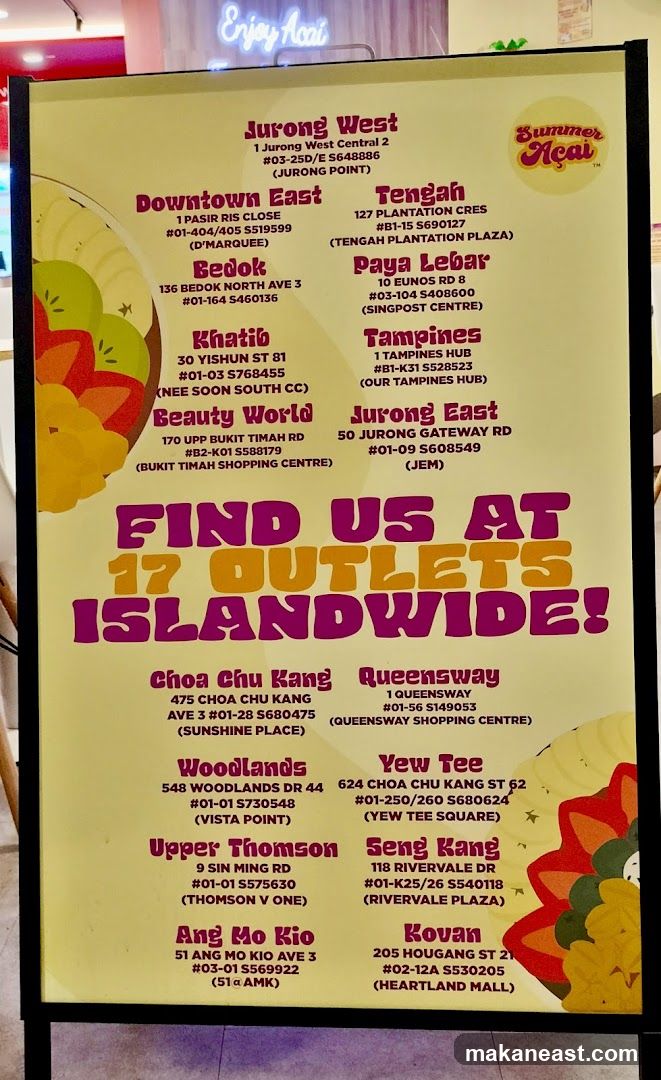 Summer Acai Outlets