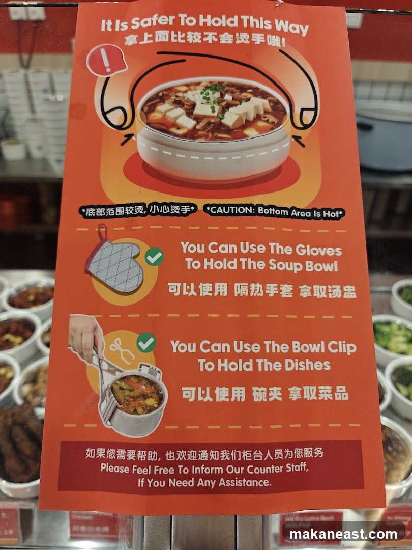 Safety Instructions for Handling Hot Food Bowls