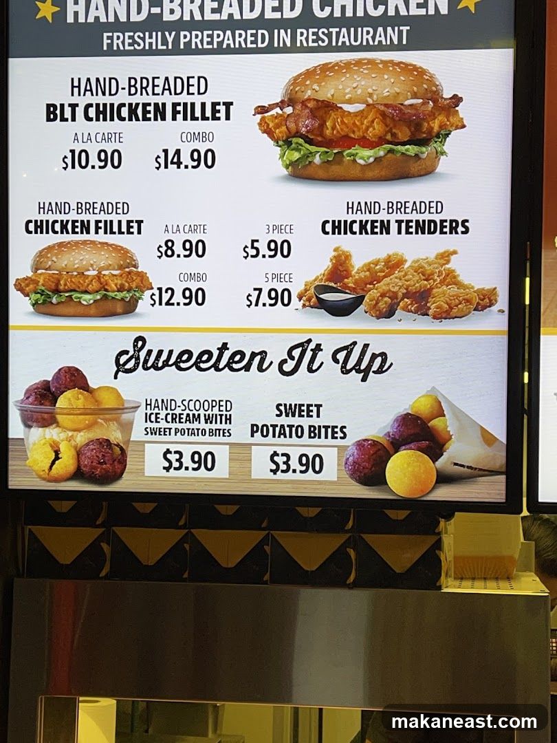Hand-Breaded Chicken Menu