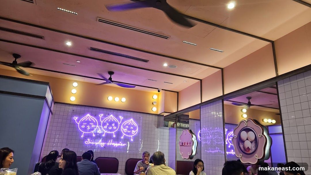 Restaurant Interior with Neon Sign
