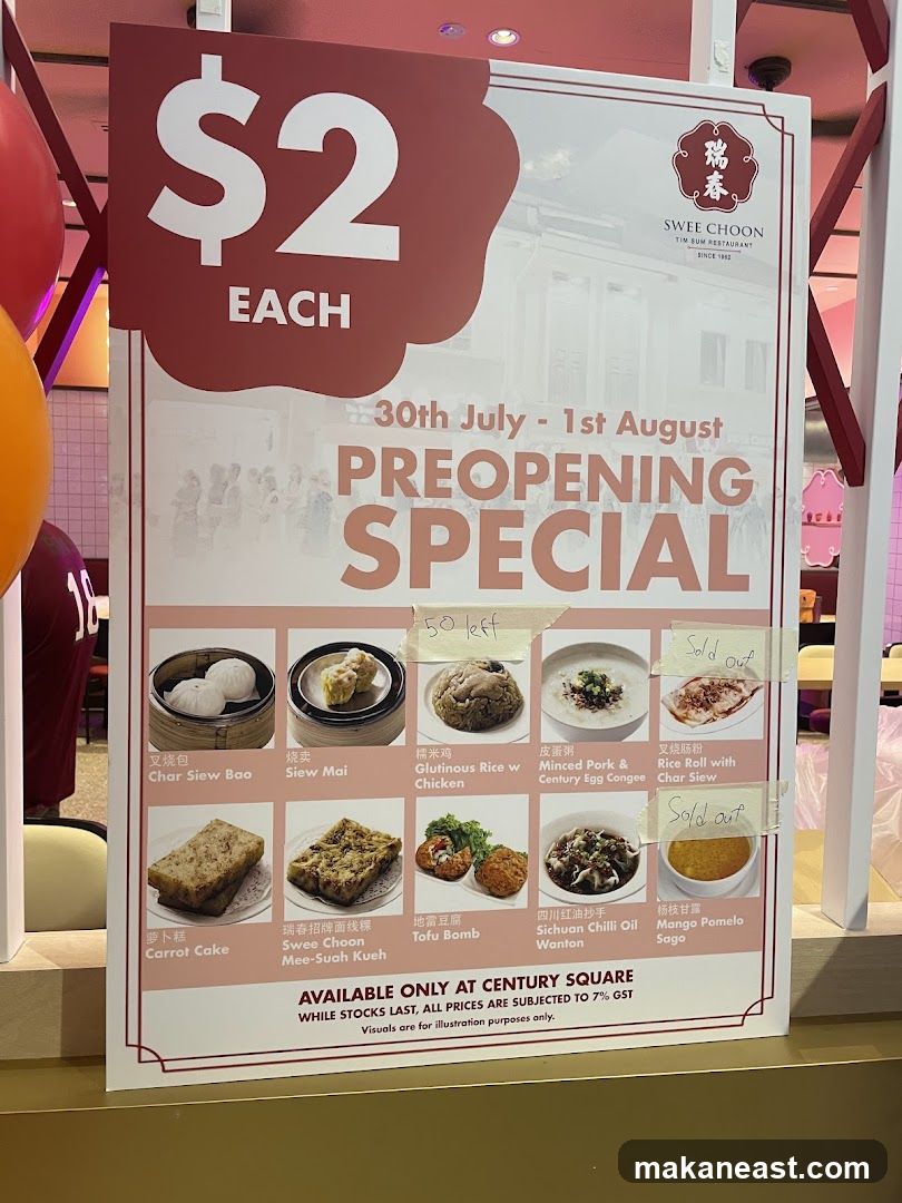 Swee Choon Preopening Special