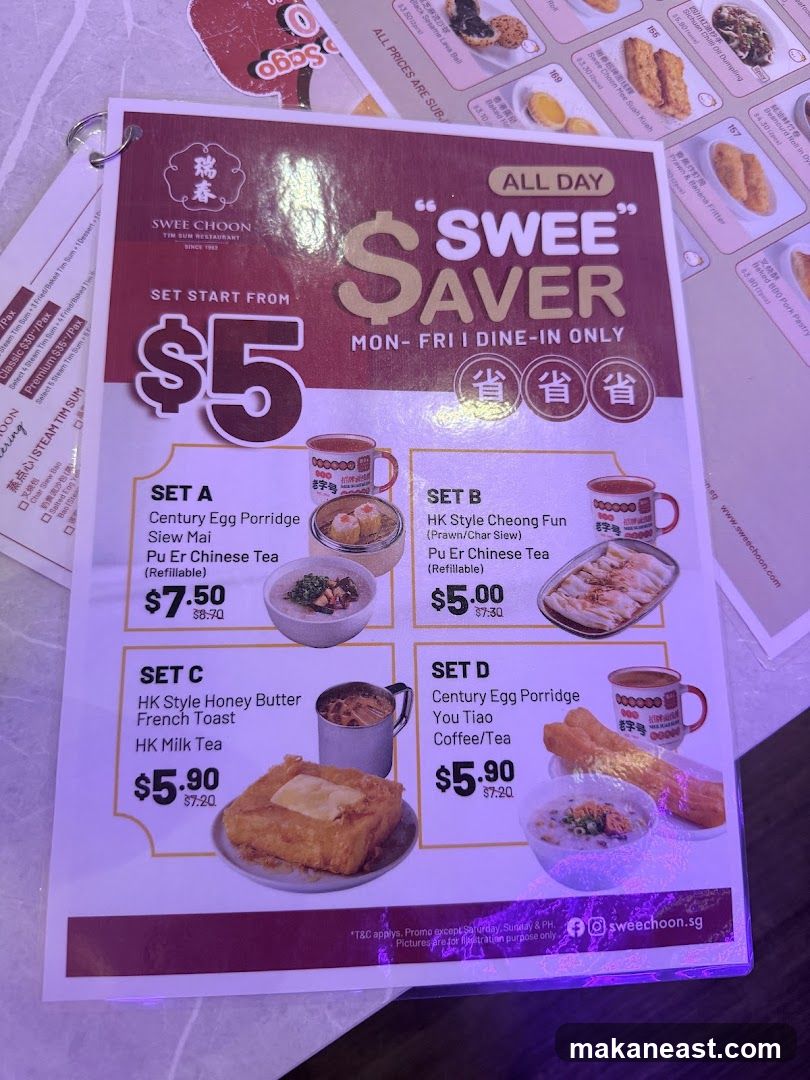 Swee Choon Swee Saver Menu